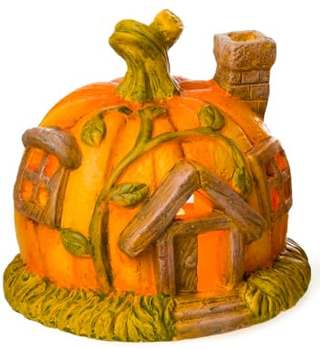 mucHome Windlicht Kürbis 12cm Halloween Herbst Zierkürbis Dekoration Teelicht Halter Laterne Lampe