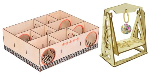 Housoutil Hamsterhaus – 2er-Pack Haustierspielzeug Mäusehaus Laufstall Für Rennmäuse Bereich Kratzfestes Design