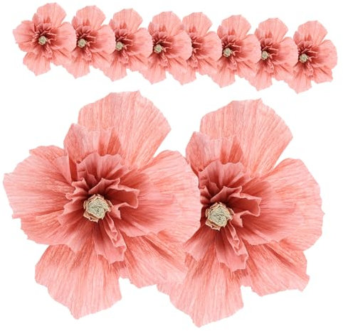 Holibanna 10St hochzeitsdeko Ornament Dekor Wohnkultur Wandblumen Papierblumen schmücken große Papierblumen dreidimensional Kulissen Requisiten Lieferungen Krepp-Papier