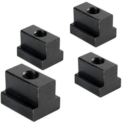 T-Nut-Mutter, 4 Stück, M6, M8, M10, M12, M16, M18, M20, DIN508, schwarzes Finish, T-Nut-Mutter aus Kohlenstoffstahl der Güteklasse 10,9, mit Gewinde durch T-Nut-Mutter(Size:M8)