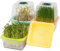 Bandejas para Microvegetales con Tapa y Domo de Humedad, LUVCSOY, Malla Pequeña 1.2 mm, Sin BPA Micro Semillas como Brócoli, Alfalfa, Rábano, Trébol. Pack de 4.