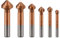 KURSTOL Fraise à Chanfreiner - M35 HSS Fraise à Noyer avec Revêtement en Cobalt pour Acier inoxydable Fer Aluminium Cuivre, 6 pièces 6,3 mm-20,5 mm Foret à Fraiser à tige Ronde