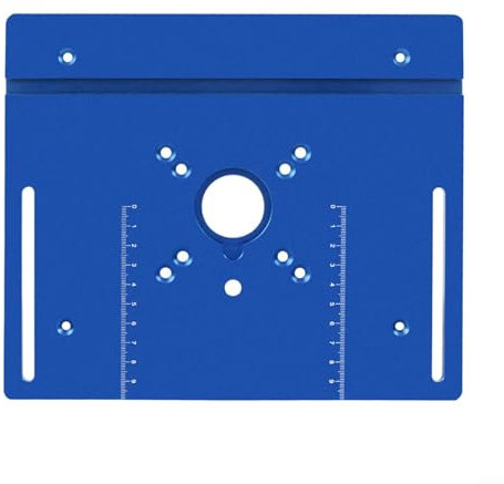 HOHOVYVY Frästisch Einlegeplatte,Frästisch Für Oberfräse,Hebebühne Für Holzfräse Aluminium-Frästisch-Einlegeplatte Für 65-mm-Motoren(Blue)