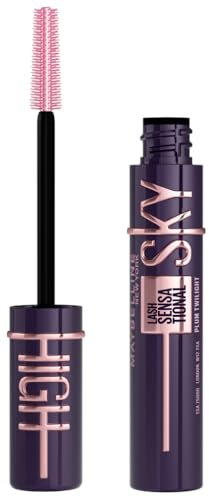 Maybelline New York Lash Sensational Plum Twilight, dunkelviolette Mascara für ein auffälliges Augen-Make-Up, Extreme Länge & volles Volumen, Intensiver Look, Sky High, 7.2 ml