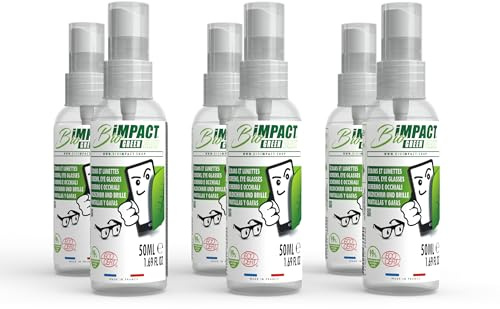 Limpia pantalla movil y limpiador gafas - 6X50ml - 99% natural - certificado ecológico por Ecocert
