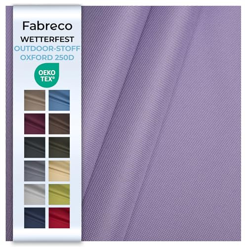Fabreco – Wasserabweisender Oxford 250D Polyester Stoff Meterware 100x160cm | Vielseitiger Outdoorstoff für Gartenmöbel, Zelte & Sonnenschutz | Leicht, robust & pflegeleicht, Lila