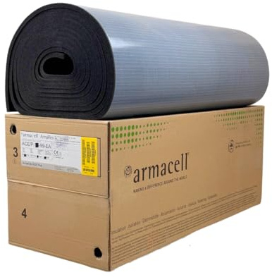 Armacell Armaflex ACE PLUS Dämmmatte 9 mm 1 x 1 m selbstklebend | Selbstklebend für eine schnelle, saubere Montage – flexibel einsetzbar und zuverlässig dämmend, mit Brandklasse B-s3,d0.