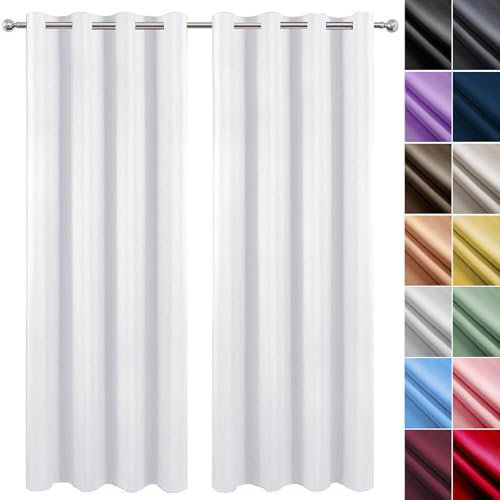 NINGBAI Verdunkelung Fenstervorhang Gardinen Vorhänge 200 x 120 cm Isolierend Kälteschutz Sonnenschutz Gardinen Und Vorhangsysteme Online-Shop für Jedes Fenster, Weiß