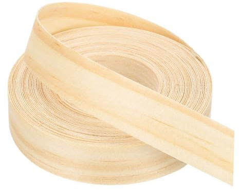 PATIKIL 22mm Pine Edge Banding,7.6m Wood Veneer Tape Pre-glued | Flexible Plywood Edge Banding,with Hot Melt Adhesive,for Furniture Restoration,25 ft