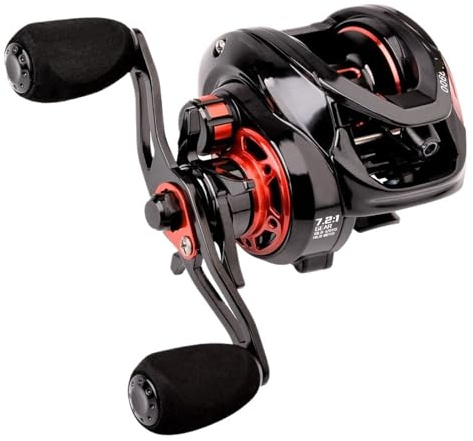 Carrete Carpa Carrete De Pesca Baitcasting 7,2: 1 Arrastre Máximo 8kg Sistema De Regulación Magnética Carrete De Pesca De Agua Dulce Y Salada(Right Hand)