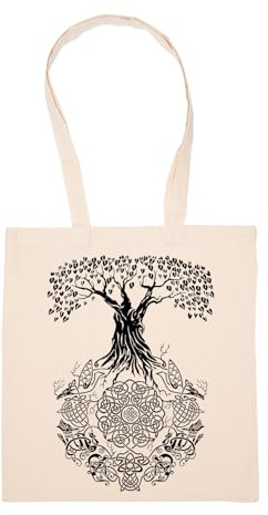 GUNMANTOR Árbol De La Vida Bolsa De Compras Beige Durable Reutilizable Eco Friendly Reusable Shopping Bag