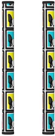 BLWSLC Lot de 2 gants colorés à motif bouledogue français pour poignée de porte de réfrigérateur, adaptés au micro-ondes et au lave-vaisselle.