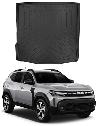 Heavy-Duty Rubber Boot Liner Mat for Dacia Duster 2024–2026 – Waterproof Non-Slip Vehicle Mat with Raised Edges – Compatible with Dacia Duster 2024–2026 Upper Boot Position
