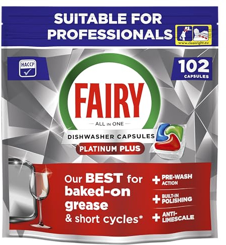 Fairy Professional Platinum Plus Dishwasher Tablets, 102 Washes