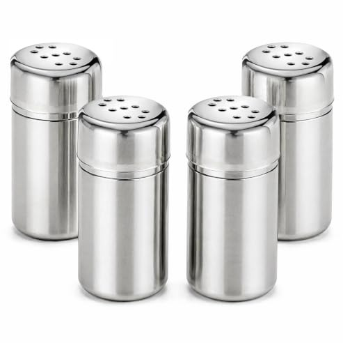 4 Stück Salzstreuer Klein,Mini Salzstreuer,Mini Salzstreue für Unterwegs