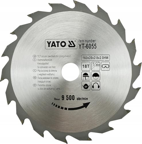 TCT BLADE FOR WOOD 160X18TX20 MM