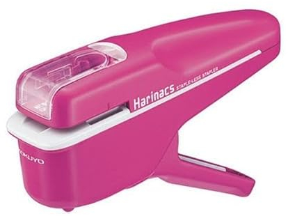 Kokuyo Harinacs Medium Heftgerät ohne Hefklammern rose