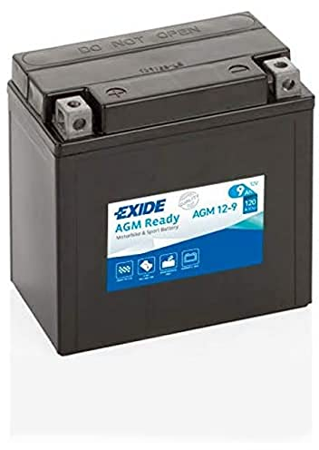 Batería Exide AGM12-9 Moto 12V Agm Ready. Tecnología AGM. 12V - 9Ah/120A (EN).