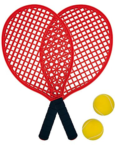 Schildkröt Beach Tennis Set, 2 Racchette, 2 Softball, in Una Borsa a Rete Richiudibile, 970130, Multicolore, 40 Centimetri