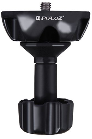 Puluz Stativadapter und rotierender Stativkopf, 75 mm, Metall, halber flacher Ball auf Schüssel, mit 0,6/0,9 cm Schrauben, für DSLR/SLR Kamera
