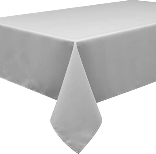 Qualitäts Tischdecke Textil Eckig 140 x 240 cm, Farbe wählbar Hellgrau