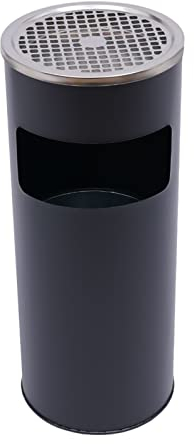 Futchoy Mülleimer 30L Standaschenbecher 61cm Hoch, 25cm Breit, Stand Innen/Außen Mülleimer Herausnehmbar, Schwarz