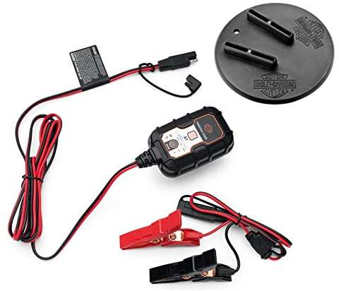 HARLEY-DAVIDSON 1 Ampere Dual-Mode Battery-Charger (12v, 6v, 1 A) Batterie-Ladegerät und Jiffy Seitenständer-unterlage