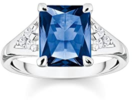 THOMAS SABO Ring mit blauen und weißen Steinen Silber 925 Sterlingsilber