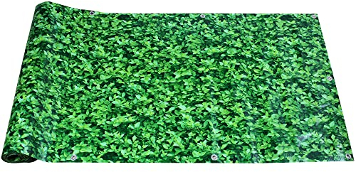Top-Multi Balkon Sichtschutz PVC Balkonbespannung Buchs-Optik 0,75m x 6m
