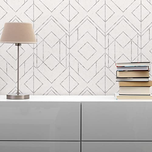 TADESSI WTD 628 Tino Papier peint intissé Motif géométrique Blanc/gris