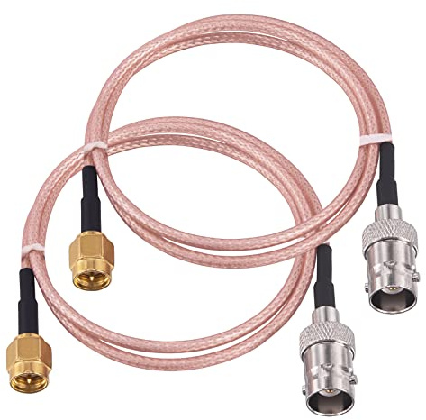 urcianow 2 Stück BNC Buchse auf SMA Stecker Kabel RG316 1M - Hochfrequenz Koaxialadapter für SDR, Funkgeräte, Antennen, Amateurfunk