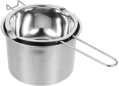 TOVINANNA 1set Pentola Per Sciogliere Acciaio Inossidabile Pentola Per Sciogliere Burro Cioccolato e Cera Per Cottura e Preparazioni Artigianali Design Compatto e Leggero Facile Da