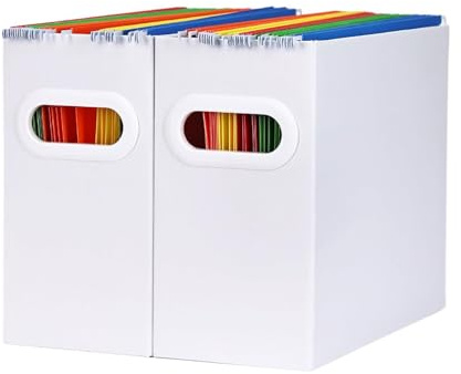 HUAPRINT Arkivlåda, vit arkivlåda, 2-pack