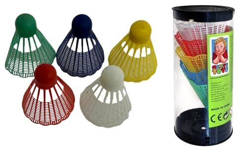 Badmintonbollar 5-pack Svänghjul BAdminton Svänghjul 5 Stycken Burk Färgglada Plast Badmintonbollar Bollar Bärbar Svänghjul Set Badmintonbollar Barn och Vuxna