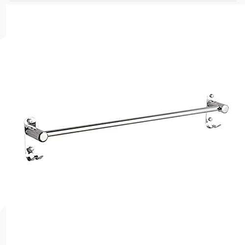 MKAK Badezimmer Handtuchständer mit Haken, selbstklebenden Handtuchstangen Kein Bohrer Home Verbesserung Edelstahl rostfrei gebürstet Bad Handtuchstange(40cm)