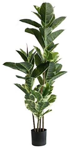 DMMFTERL Kunstpflanzen Künstliche Pflanze Nordische Grünpflanze Künstliche Baumpflanze Gummibaum Indoor-Bonsai Kunstbäume Grüne Pflanze Home-Office-Dekoration Künstliche Pflanzen Indoor Out