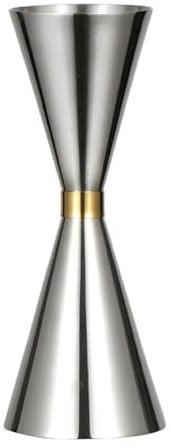 CHFYIJYHM Mesures à l'intérieur du Double Jigger à Cocktail, Mesure de l'alcool en Acier Inoxydable, Mesure de la Barre OZ/ML, Jigger de Barre de tir, for Fournitures de Bar de Barman(45-60ml)