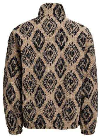JACK & JONES Jorpaddy Teddy Full Zip Hn T25, Mocha Meringue, XL