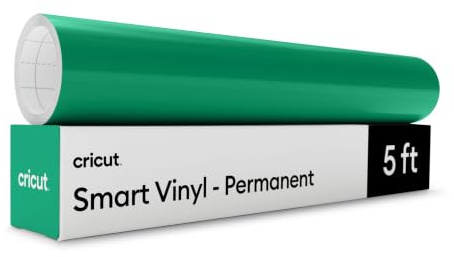 Cricut Smart Vinilo Adhesivo Permanente - Rollo 30.5 cm x 152 cm - Verde - Para Cricut, Manualidades, Ventanas y Decoración