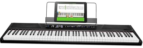 Tastiera Elettronica a 88 Tasti Digital Piano con Tasti Semi Ponderati E Altoparlanti