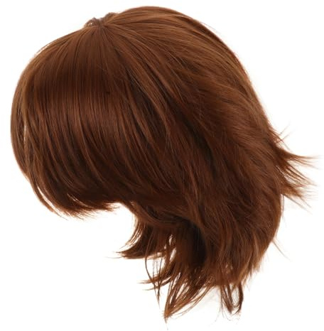 BESPORTBLE Punte di parrucca clown Marrone signora bob realistico VI parrucche finte per copricapo Parrucche per per le donne parrucca dritta Filo ad alta temperatura Light Brown