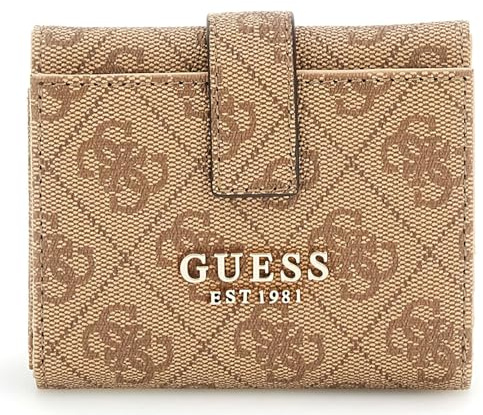 GUESS Laurel II SLG Petite Trifold Wallet Latte Logo