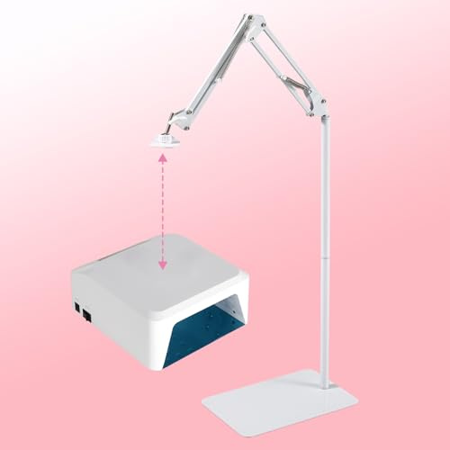 eccuslon Lampe de pédicure UV 78 W - Lampe de pédicure suspendue - Lampe UV sans fil pour pieds - Lampe LED sur le bras - Sans fil - Lampe de sol pour ongles (support uniquement)