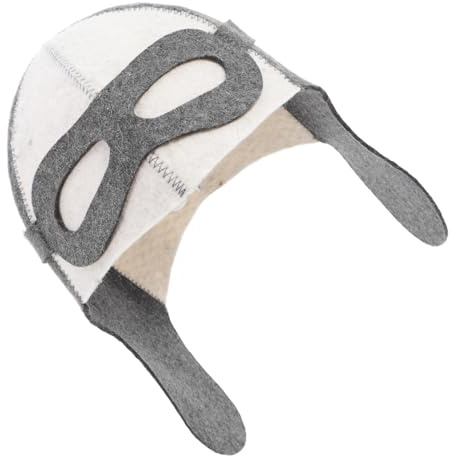 Healvian Felt Sauna Cap Pilot Steamer Hat for Men and Women Breathable Sweat Absorbing Shower Bonnet Hair Protector Stylish Bath House Accessory for Sauna and Steam Room Use