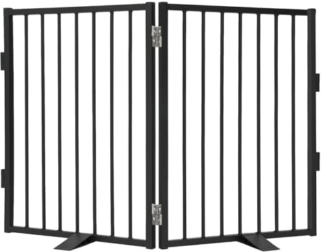 Snagle Paw Rejilla de barrera para perros con patas de apoyo que protegen el suelo, 102 x 81,2 cm (ancho x alto) plegable para escaleras, pasillos y puertas