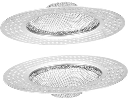 FIXOSHEE 2 Piezas Filtro Desagüe Acero Inoxidable Rejilla Atrapa Cabello Baño Cocina para Lavabo Ducha Bañera