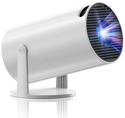 Mini Projector with WiFi and Bluetooth, Portable Projectors Support 4K, Automatic Keystone Correction 220° Rotation Android 11.0 Smart Projector, Outdoor Projectors for Bedroom Home Cinema