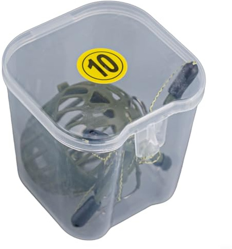 Mangiatoia da pesca con gabbia per esche e gancio per carpa, con cestino in ABS e sei ganci in acciaio al carbonio 10# per una pesca sicura