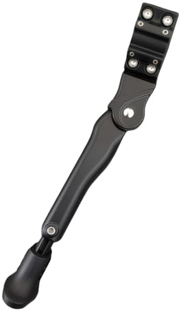 MiOYOOW Cykelstativ, justerbara cykelstativ i aluminiumlegering, längdjusterbar bakre cykelfot för mountainbike och elmotorcyklar från 20 till 27,5 tum