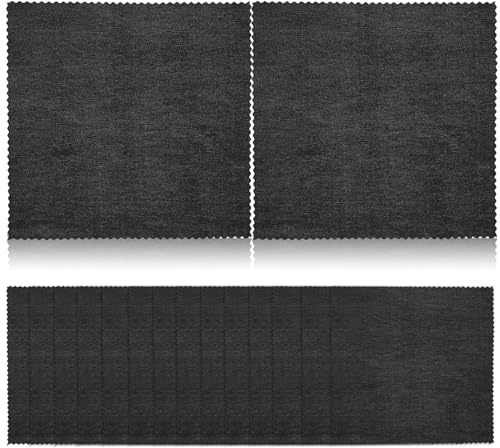 LALADEFIEE Paños de Microfibra para Limpiar Gafas 100 Piezas Color Negro, Paños Cuadrados para Limpieza de Lentes y Dispositivos Electrónicos, Ideales para Uso Diario